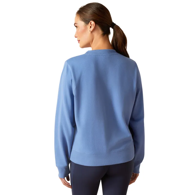 Ariat Memento Ladies Sweatshirt - Dutch Blue-3