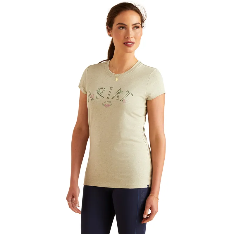 Ariat Posey Short Sleeve Ladies Tee - Heather Laurel Green
