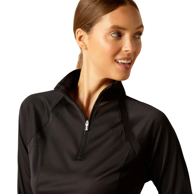 Ariat Sunstopper 3.0 Ladies Base Layer Top - Black-2