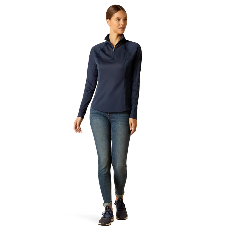 Ariat Sunstopper 3.0 Ladies Base Layer Top - Navy-4