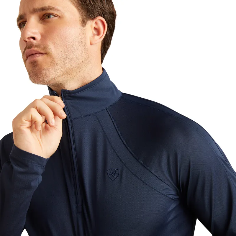 Ariat Sunstopper 3.0 Mens Base Layer Top - Navy Eclipse-2