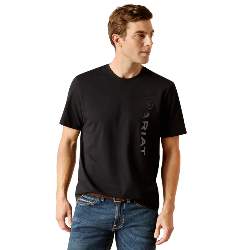 Ariat Vertical Logo Mens Tee - Black