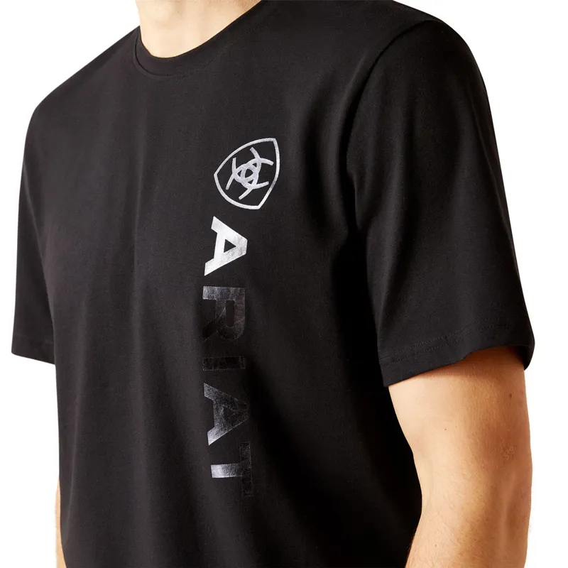 Ariat Vertical Logo Mens Tee - Black-2