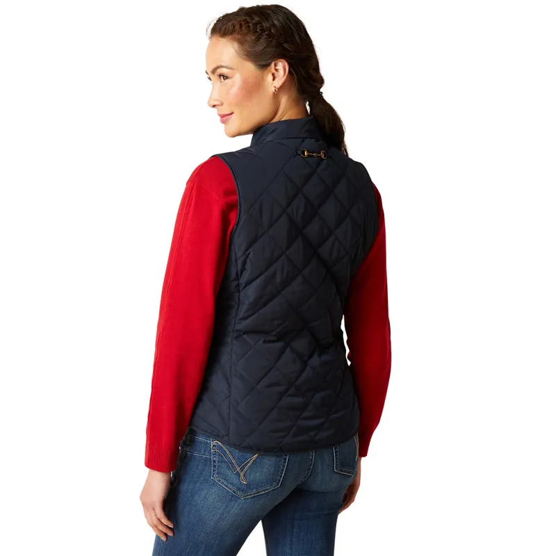 Ariat Country Woodside Ladies Quilted Gilet - Navy-3
