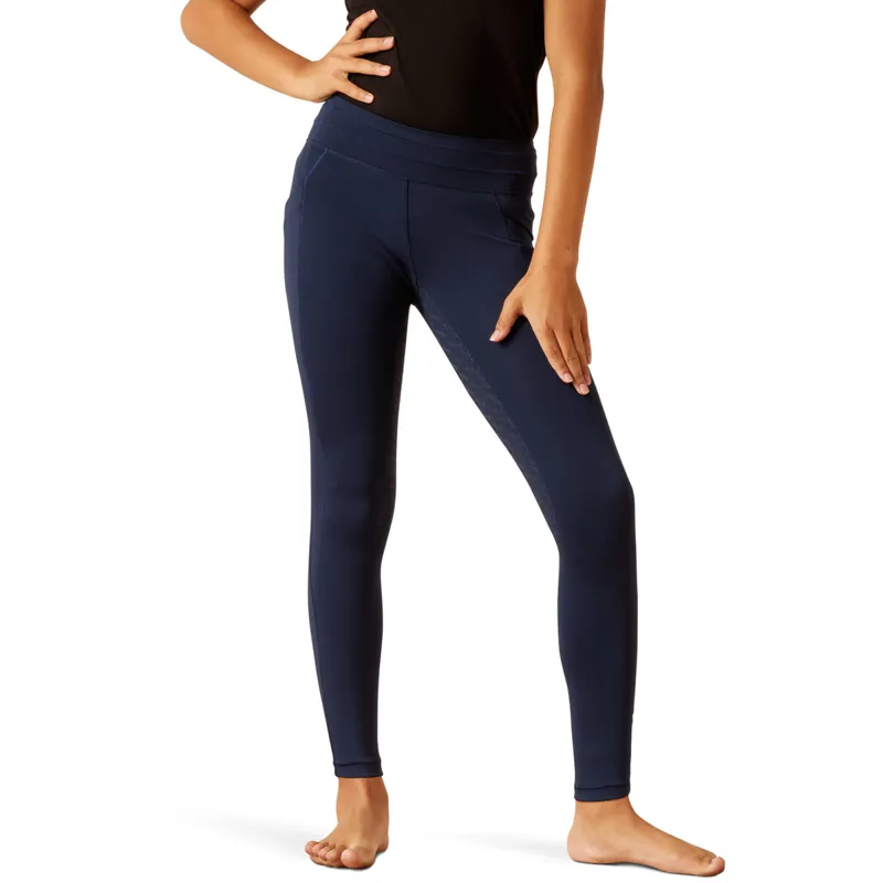 Ariat EOS 2.0 Full Grip Junior Girls Riding Tights - Navy