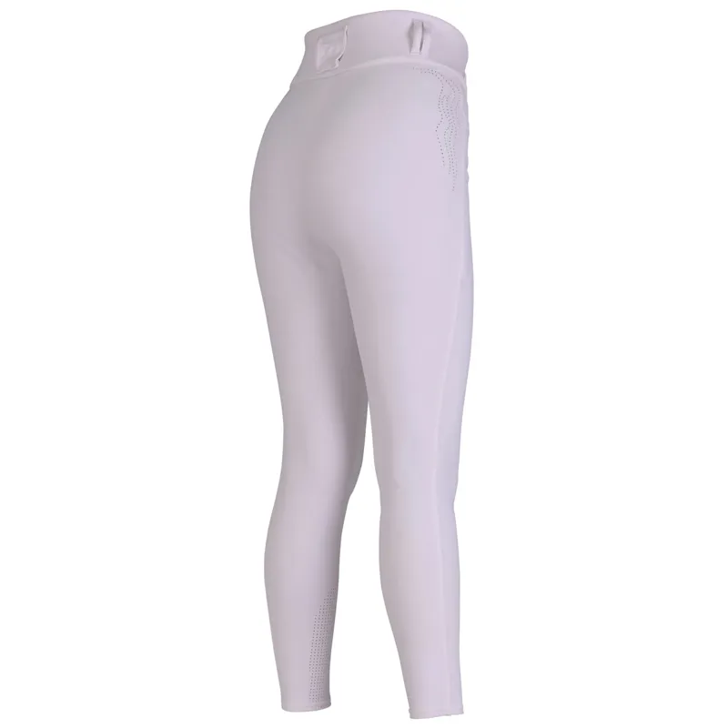 Aubrion Optima Luxe Full Grip Ladies Competition Breeches - White-1