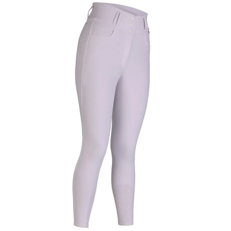 Aubrion Optima Luxe Full Grip Ladies Competition Breeches - White-3