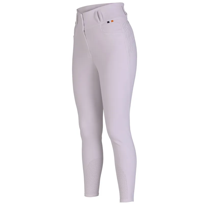 Aubrion Optima Luxe Full Grip Ladies Competition Breeches - White-2