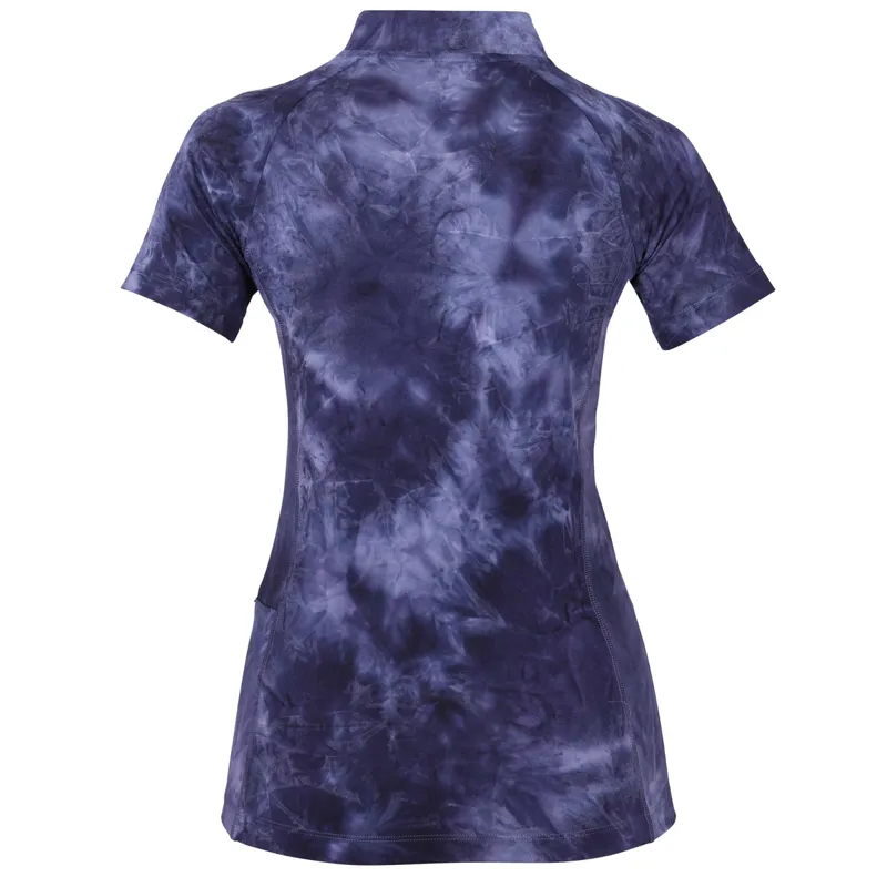 Aubrion Revive Short Sleeve Ladies Base Layer - Navy Tie Dye-1