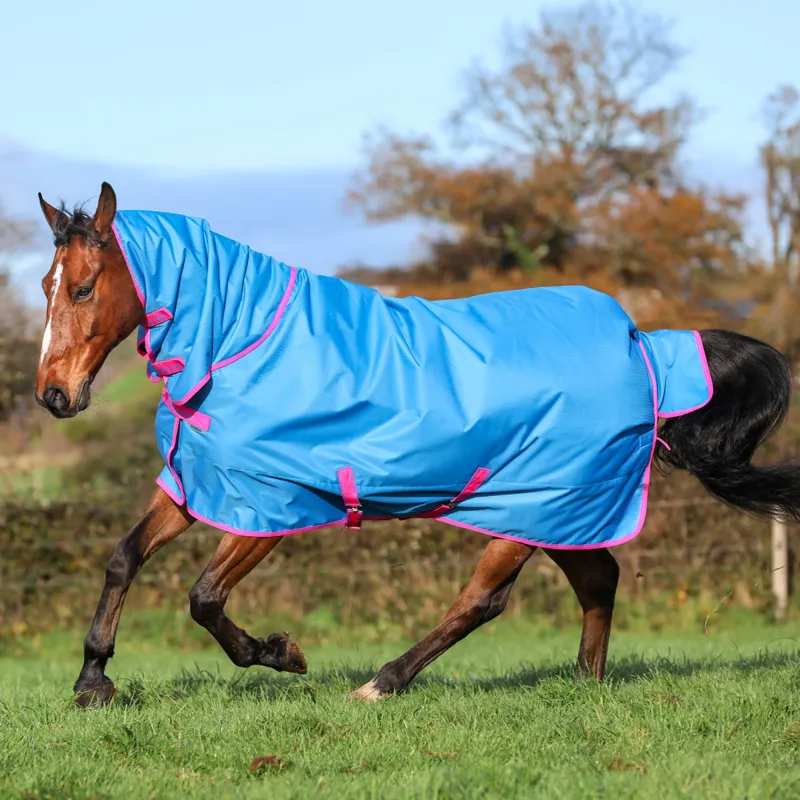 Bucas Freedom 150g Full Neck Turnout Rug - Denim-2