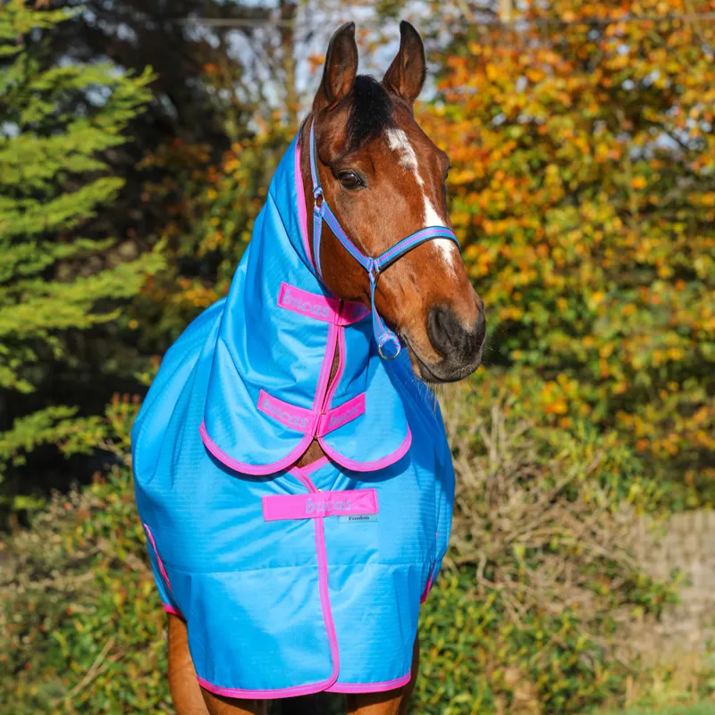 Bucas Freedom 150g Full Neck Turnout Rug - Denim-3