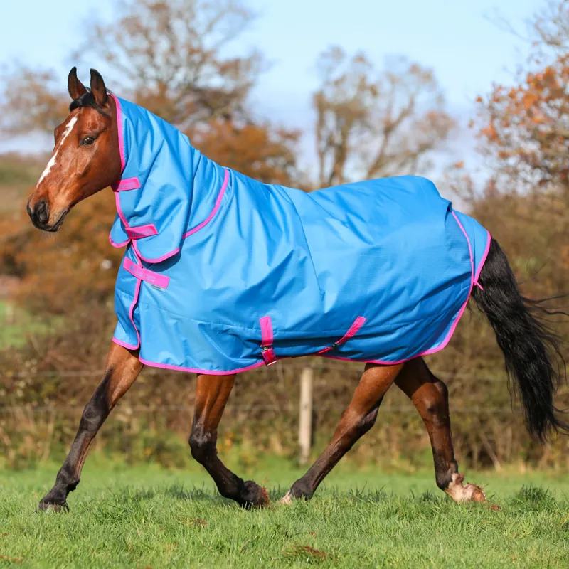 Bucas Freedom 150g Full Neck Turnout Rug - Denim-4