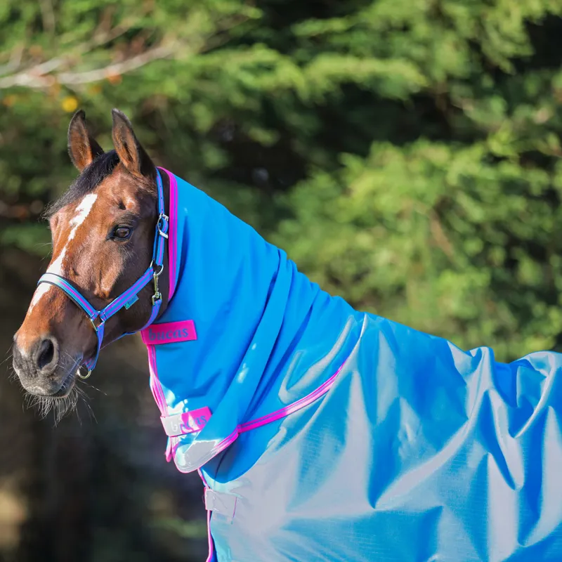 Bucas Freedom 150g Full Neck Turnout Rug - Denim-5