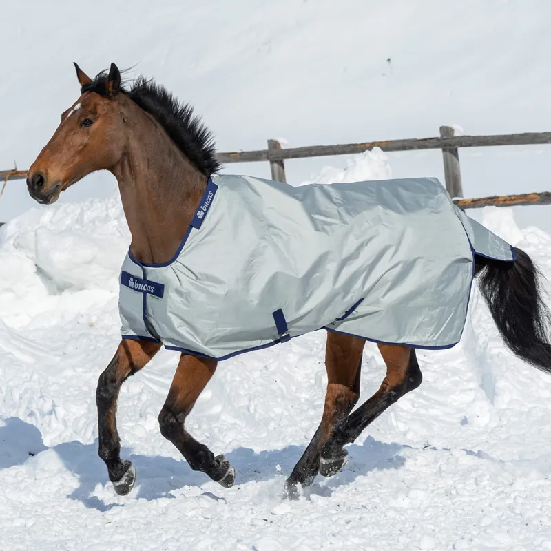 Bucas Power 150g Standard Neck Turnout Rug - Silver-8