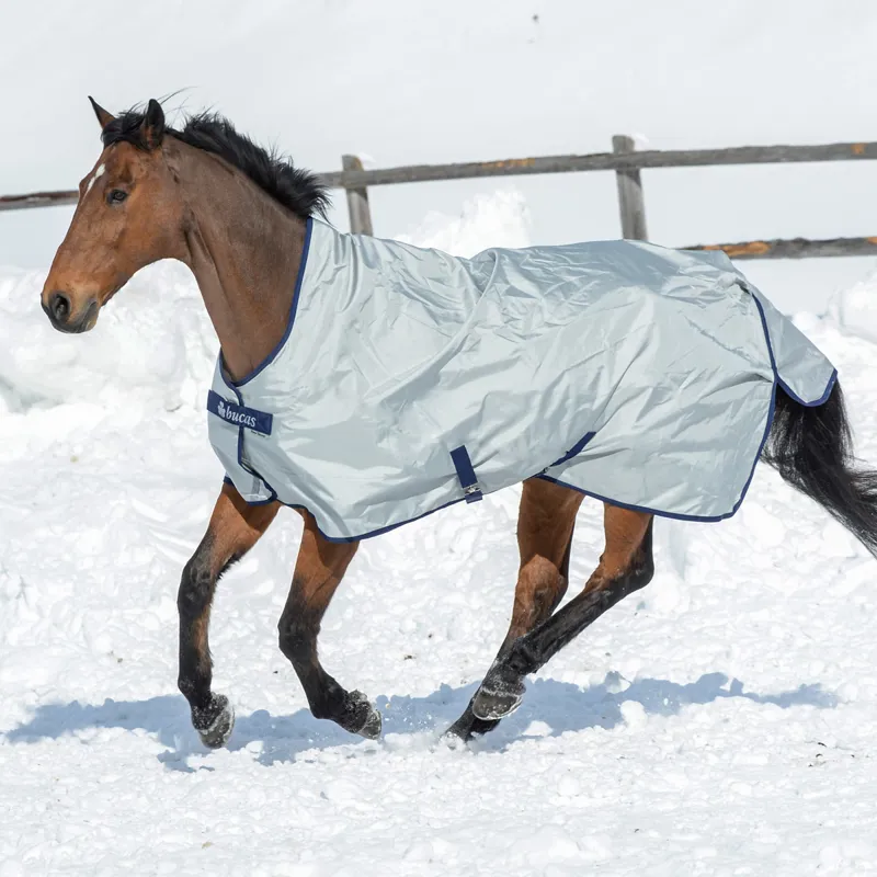 Bucas Power 0g High Neck Turnout Rug - Silver-2