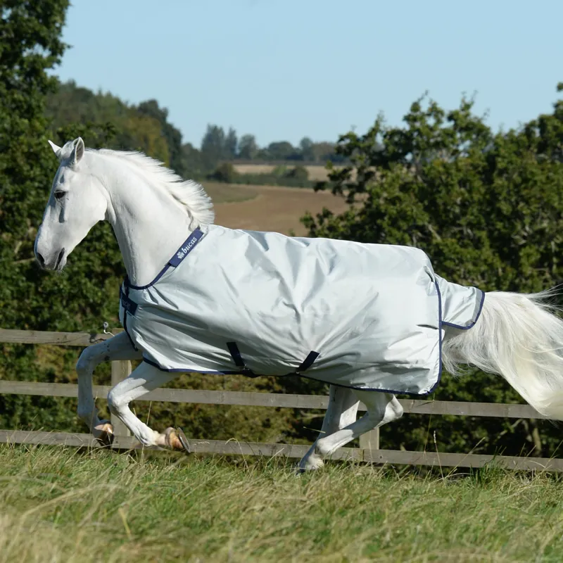 Bucas Power 0g Standard Neck Turnout Rug - Silver-1