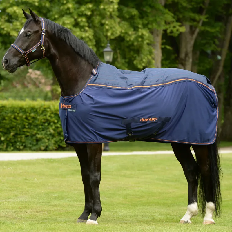 Bucas Therapy Cooler Rug - Navy/Orange