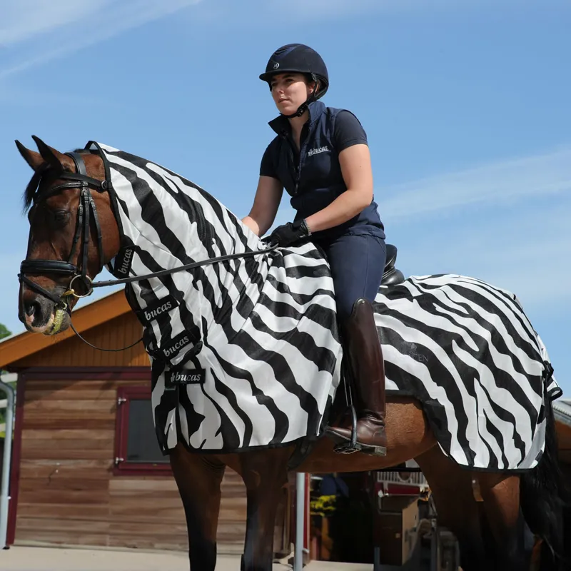 Bucas Buzz-Off Riding Rug - Zebra Print