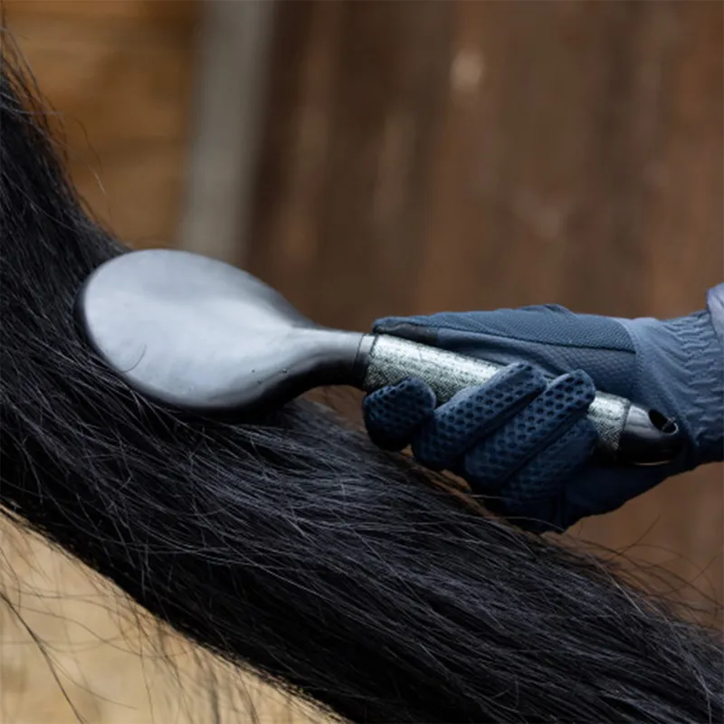 Coldstream Shine Mane and Tail Brush - Black/Silver-1