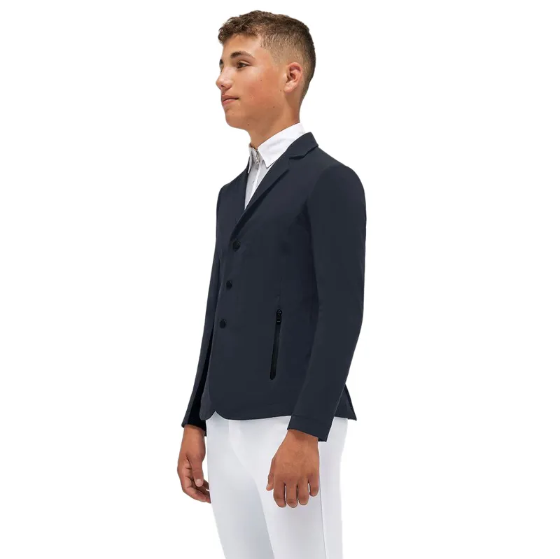 Cavalleria Toscana Jersey Junior Boys Competition Jacket - Navy-1