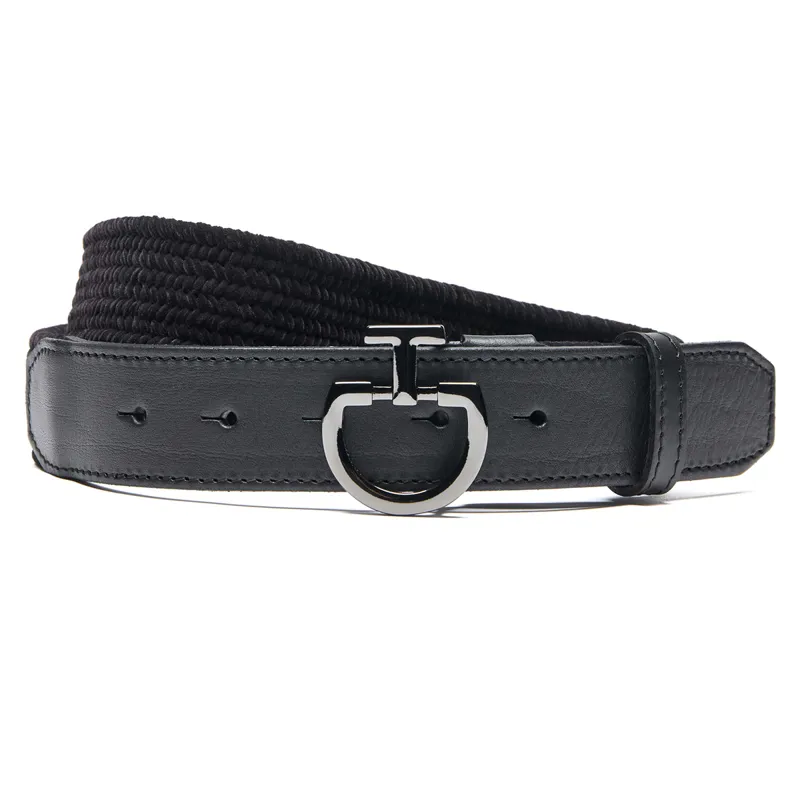 Cavalleria Toscana Velvet Mens Belt - Black