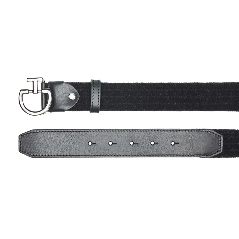Cavalleria Toscana Velvet Mens Belt - Black-1