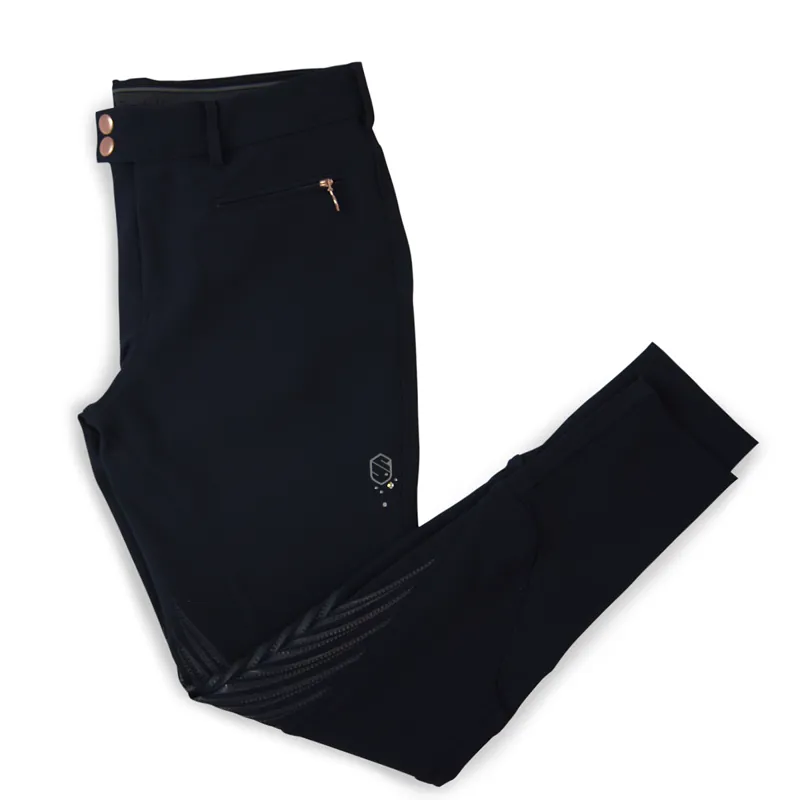 Samshield Adele Diamond Knee Grip Ladies Breeches Navy/Rose Gold