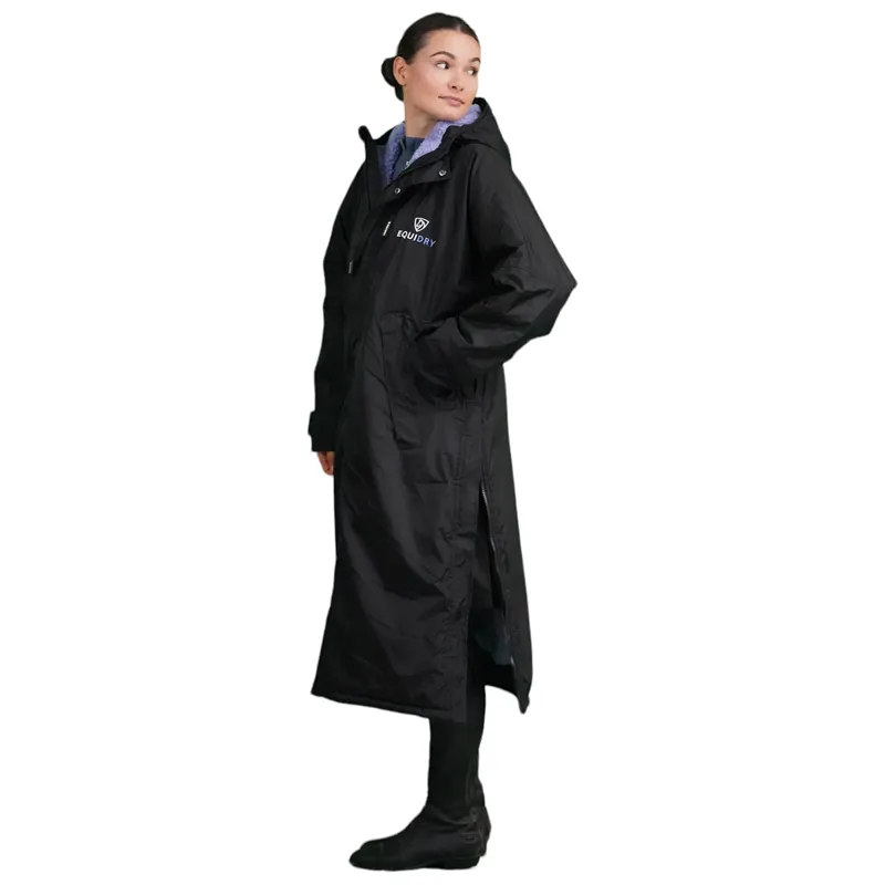 EQUIDRY Evolution Thick Fleece Lined Waterproof Jacket - Black/Lilac-4