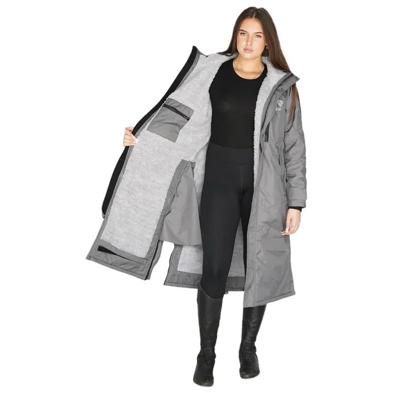 EQUIDRY Evolution Thick Fleece Lined Waterproof Jacket - Charcoal/Grey-3