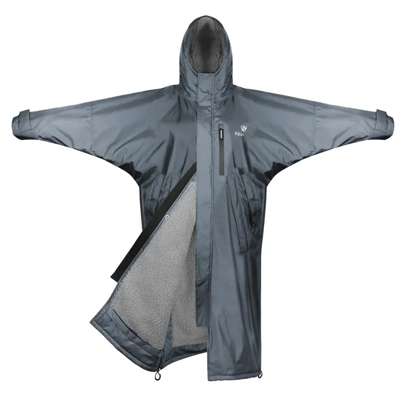EQUIDRY Evolution Thick Fleece Lined Junior Jacket - Charcoal/Grey