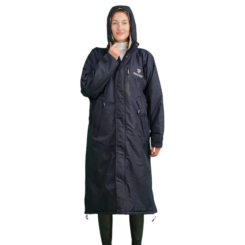 EQUIDRY Evolution Thick Fleece Lined Waterproof Jacket - Navy/Cream-4
