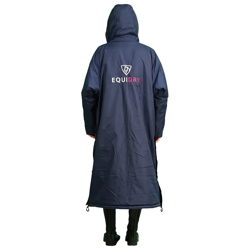 EQUIDRY Evolution Thick Fleece Lined Waterproof Jacket - Navy/Raspberry-7