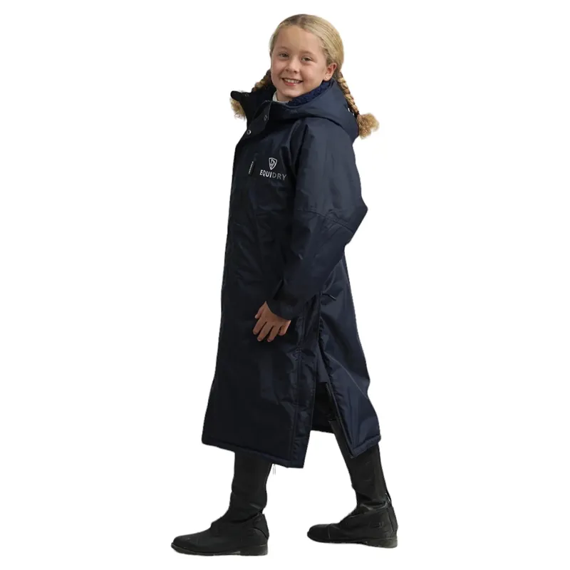 EQUIDRY Evolution Thick Fleece Lined Junior Jacket - Dark Navy/Navy-4