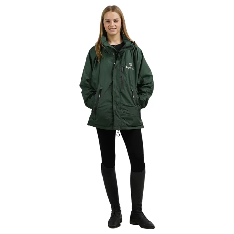 EQUIDRY Shortie Thin Fleece Lined Waterproof Jacket - Forest Green-8