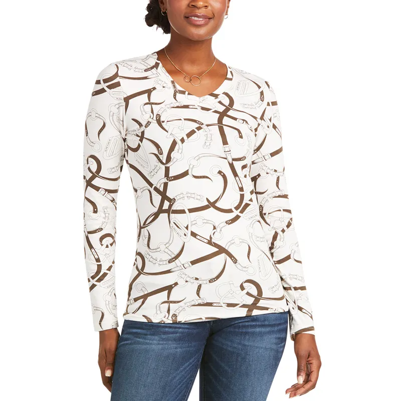 Equestrian boyfriend shirt top