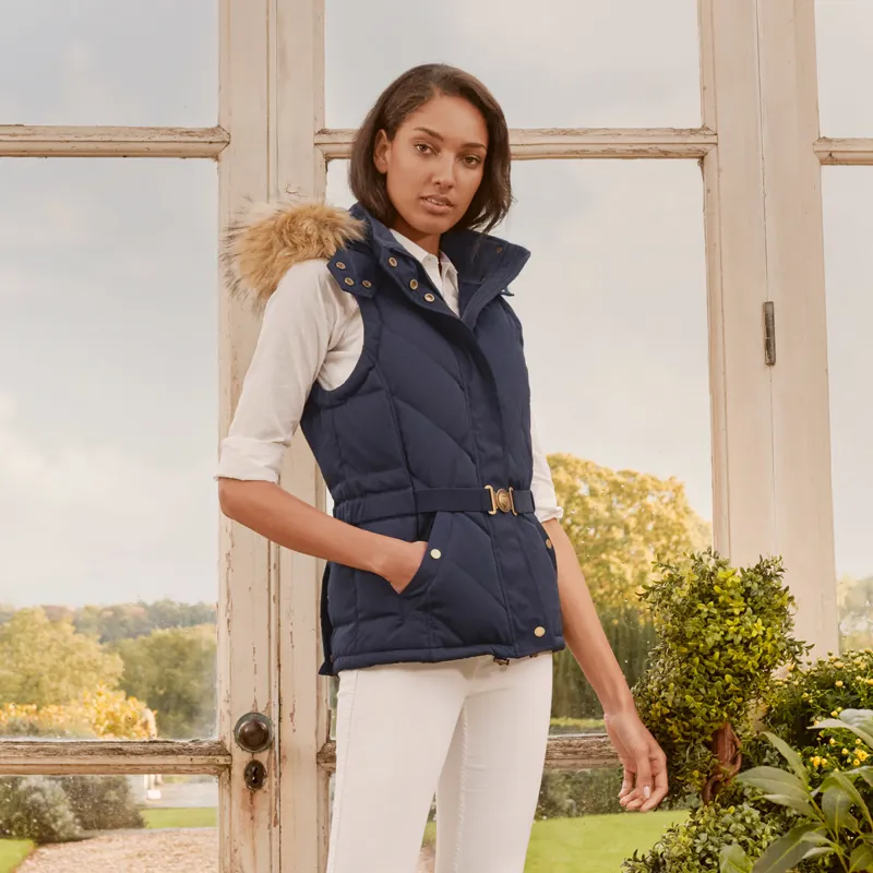 Fairfax and Favor Charlotte Ladies Eco-Fill Quilted Gilet - Navy-7