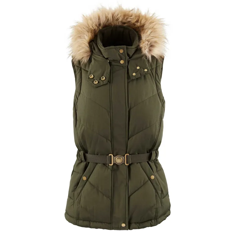 Fairfax and Favor Charlotte Ladies Eco-Fill Quilted Gilet - Khaki-2