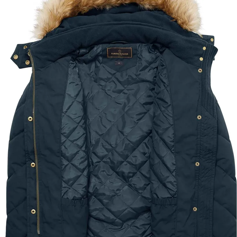 Fairfax and Favor Charlotte Ladies Eco-Fill Quilted Jacket - Navy-5