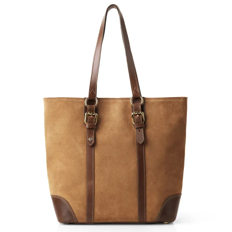 Fairfax and Favor Gatcombe Tote Bag - Tan Suede