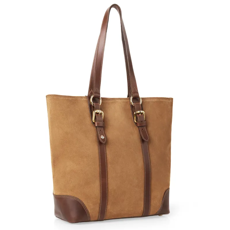 Fairfax and Favor Gatcombe Tote Bag - Tan Suede-1