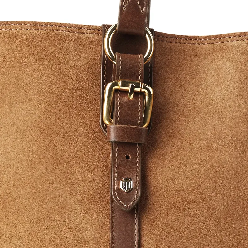 Fairfax and Favor Gatcombe Tote Bag - Tan Suede-2