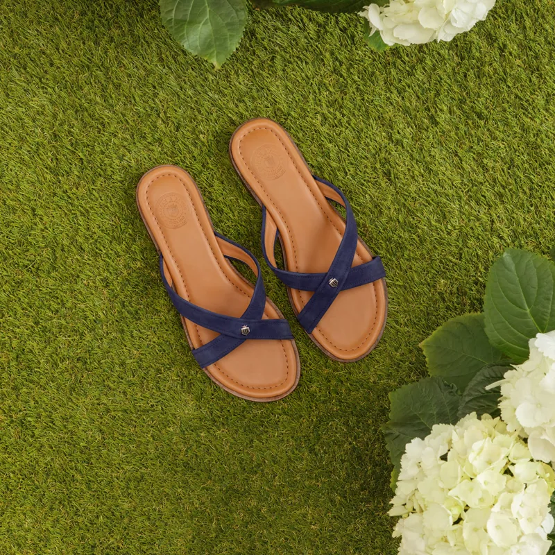 Fairfax and Favor Holkham Ladies Sandals - Navy-5