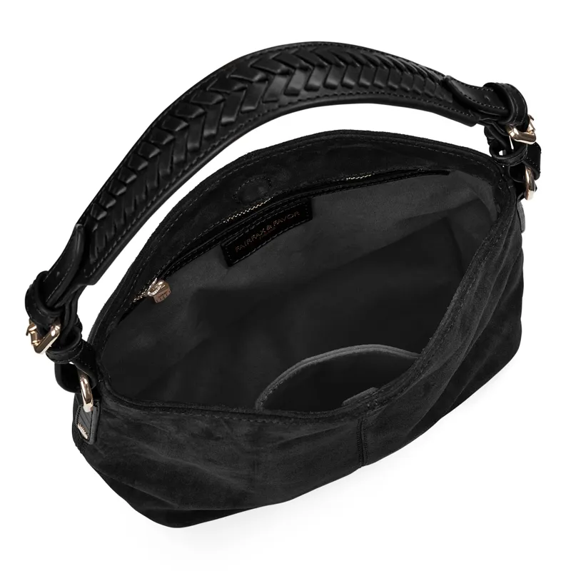 Fairfax and Favor Mini Tetbury Tote Bag - Black Suede-1