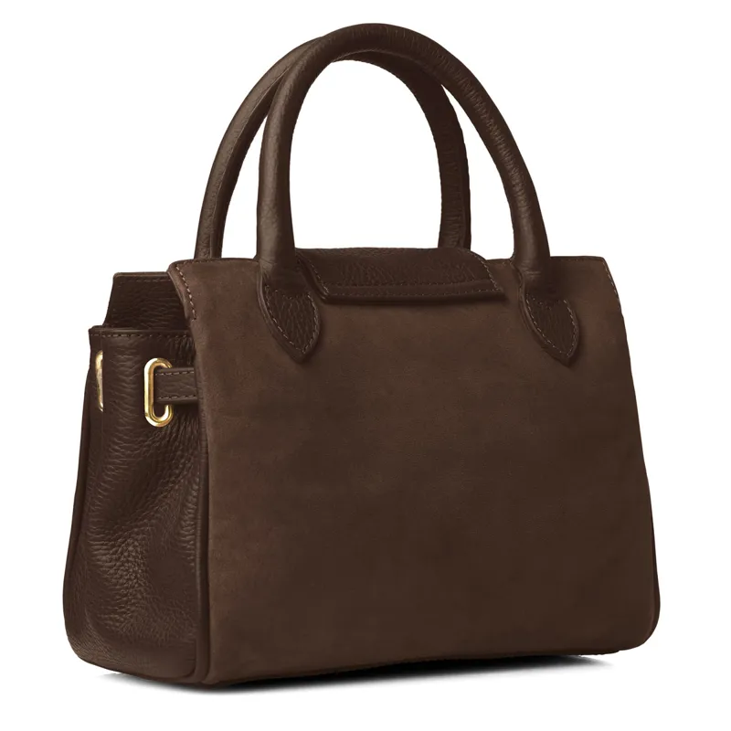 Fairfax and Favor Mini Windsor Handbag - Chocolate Suede-1