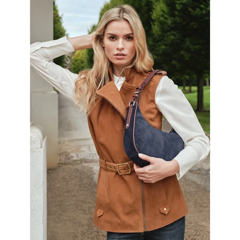 Fairfax and Favor Primrose Ladies Gilet - Tan Suede-5