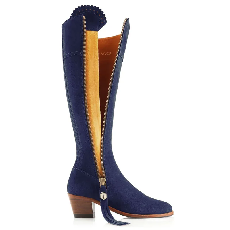 Fairfax and Favor Regina Heeled Boots - Ink Suede-2