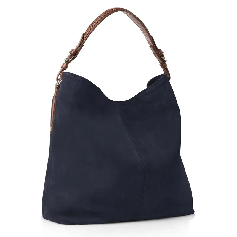 Fairfax and Favor Tetbury Tote Bag - Navy Suede-1