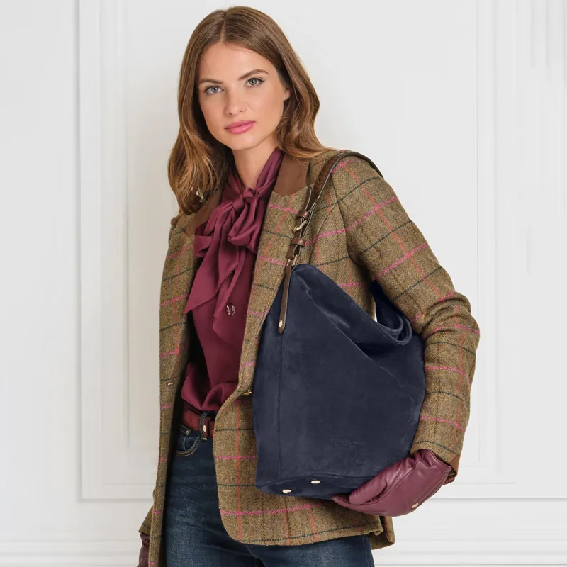 Fairfax and Favor Tetbury Tote Bag - Navy Suede-3