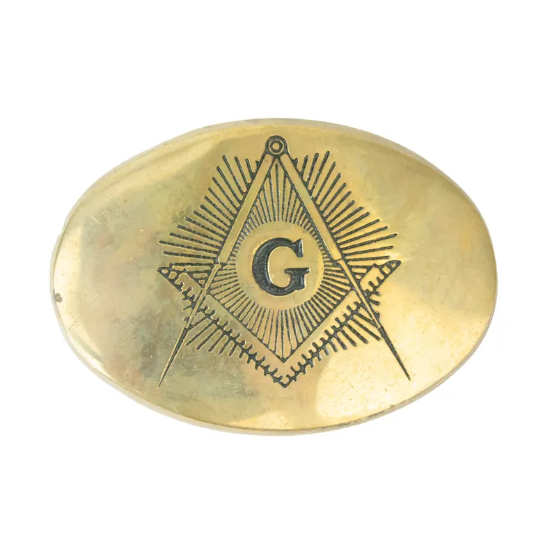 Brass G Design Belt Buckle
