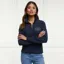 Holland Cooper Henley Crest Zip Ladies Jumper - Ink Navy